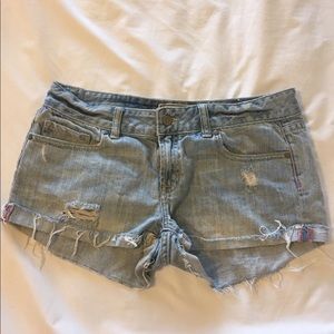 VS Pink Distressed Denim Shorts